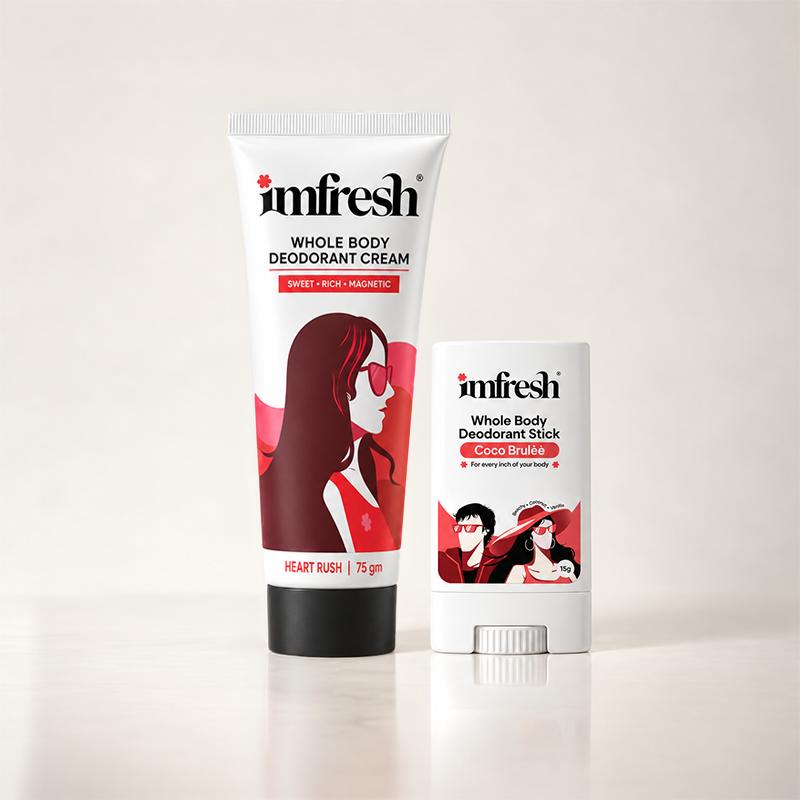imfresh Heart Rush Cream + Coco Bruleè Deostick Combo